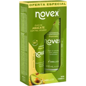 Kit Novex Shampoo 300ml e Condicionador 300ml Óleo de Abacate
