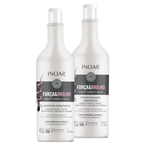 Kit Inoar Shampoo 1l + Condicionador 800ml Força e Brilho