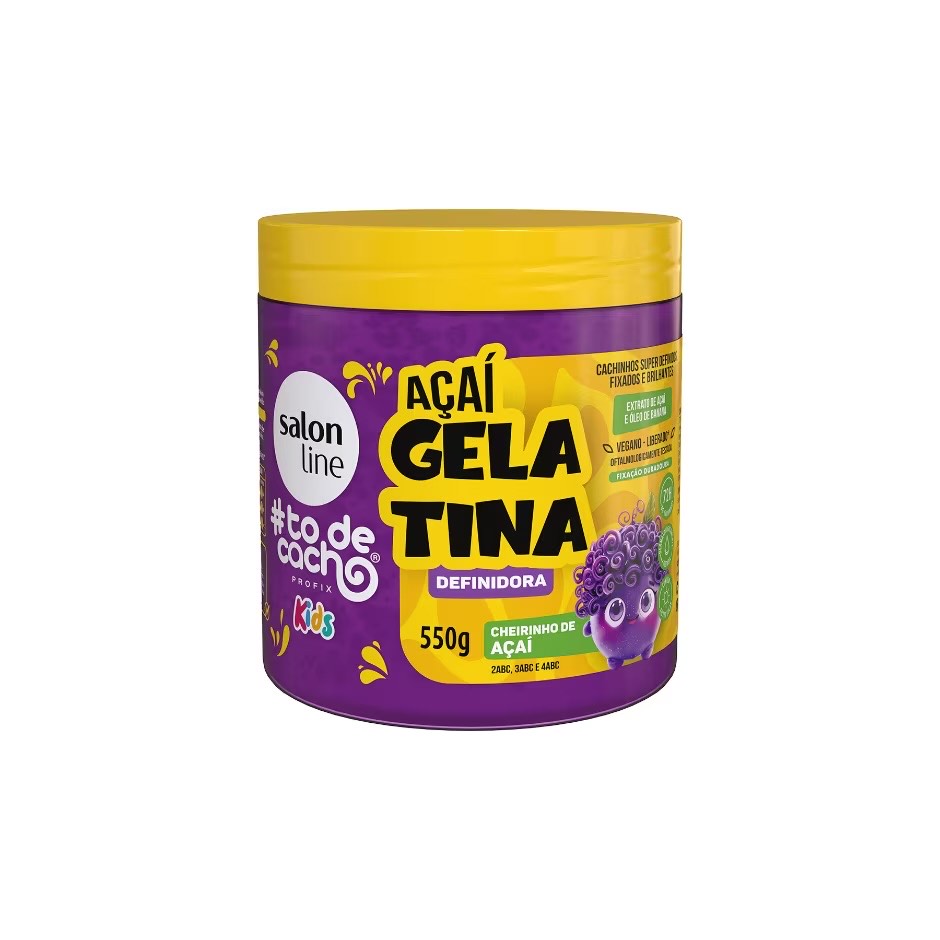 Gelatina Açaí #todecacho Kids Condicionante 550g-Salon Line