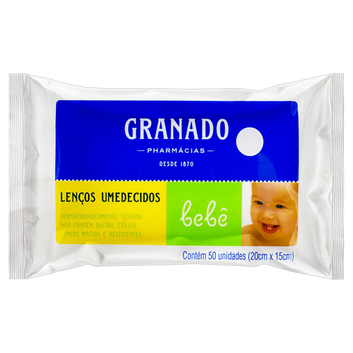 Granado Lenços Umedecidos c/ 50 unid 20cmx15cm Bebê Tradicional
