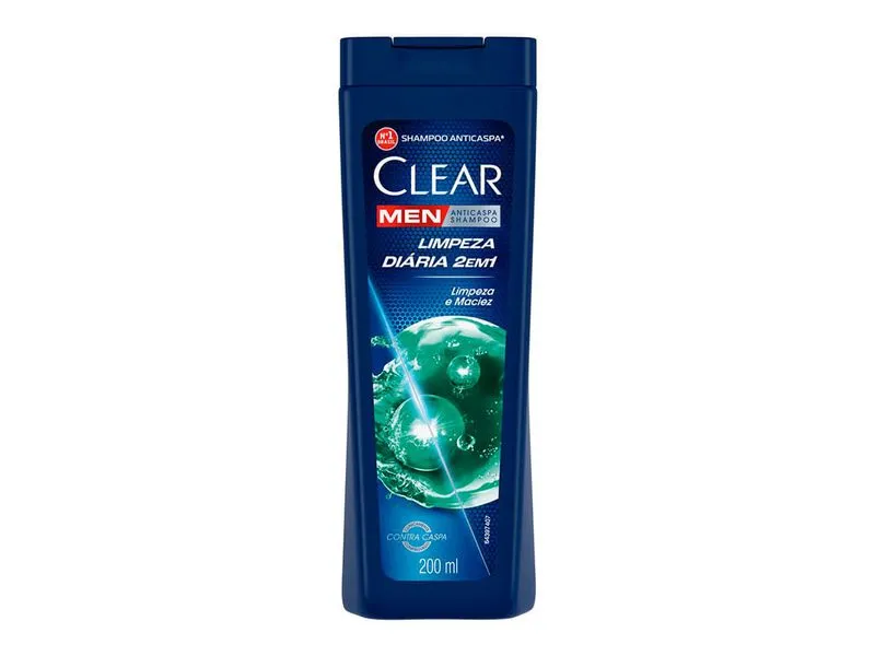 Clear Men Shampoo  limpeza Diária 2em1 Contra Caspa 200ml