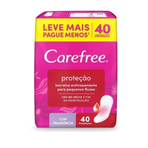 Absorvente Carefree Proteção com fragrância c/ 40 unidades