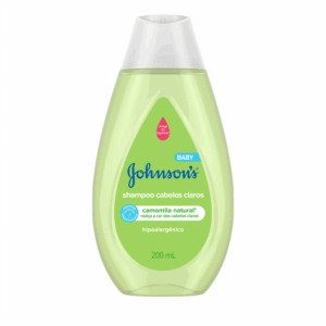 Shampoo Camomila Natural Johnson's Baby 200ml Frasco TRANSPARENTE