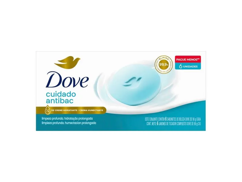 KIT Sabonete em Barra Dove & Antibacteriano C/ 6 unidade - Hidratação e Proteção