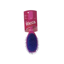 ESCOVA RICCA PINK OVAL ALMOFADADA 1 UNIDADE REF:2427