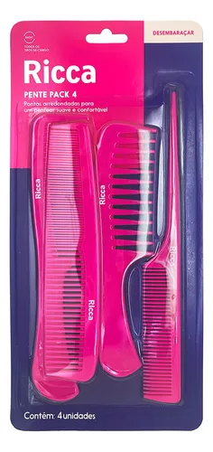 Kit Ricca Pentes Basic 4 Unidades - Imagem 2
