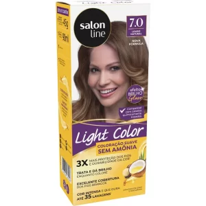 Coloração Salon Line Light Color Profissional 7.0 Louro Natural Sem Amônia