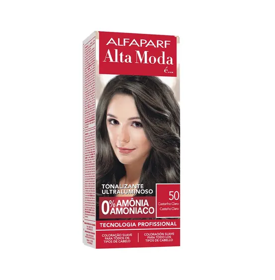Tonalizante Alfaparf alta Moda Castanho Claro 50- 0% Amonia 120g