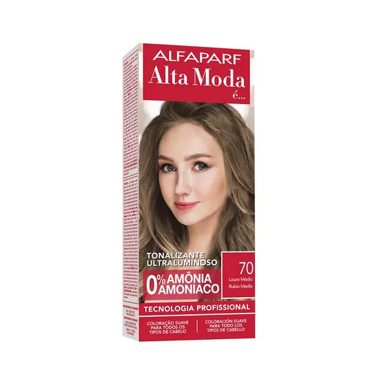 Tonalizante Alfaparf Alta Moda Louro Médio 70- 0% Amonia 120g