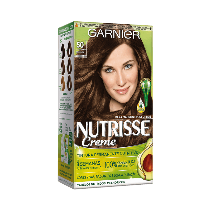 Coloração  Nutrisse Garnier 50-Castanho-Claro-Amendoa