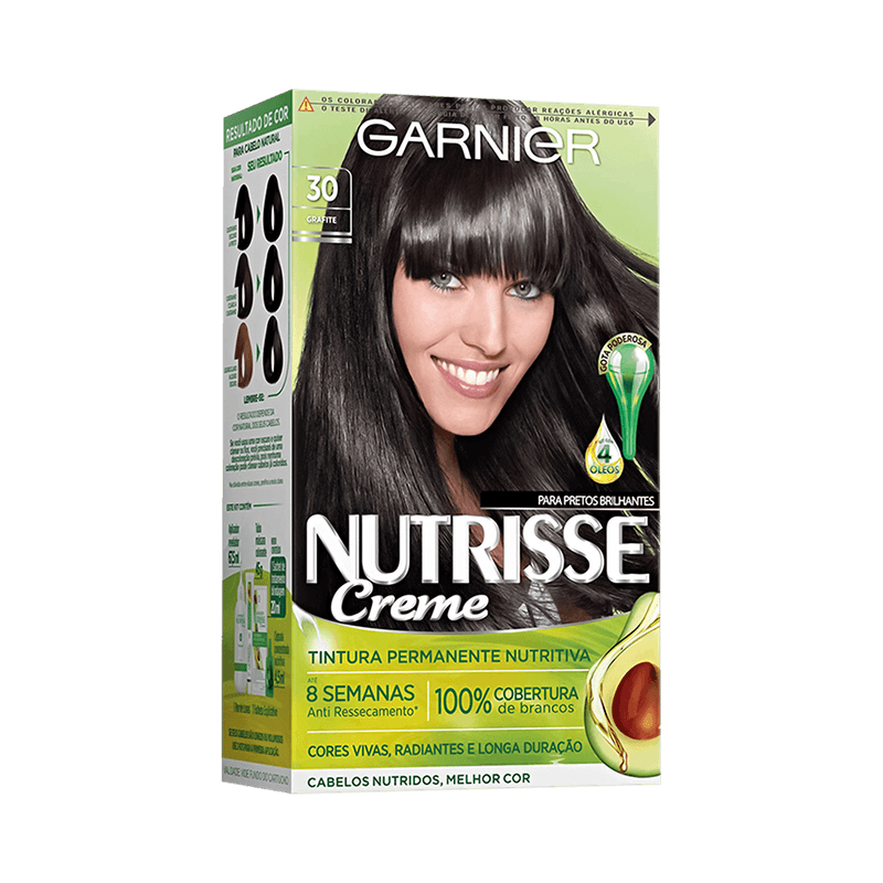 Coloração Nutrisse Garnier 30-Castanho-Escuro-Grafite