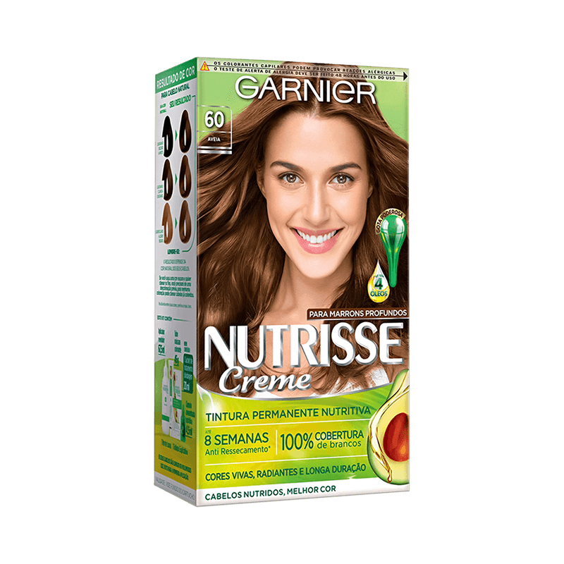 Coloração Nutrisse Garnier 60-Louro-Escuro-Aveia