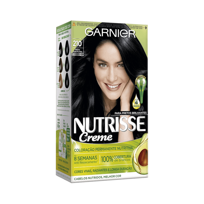Coloração Nutrisse Garnier 210-Preto-Jabuticaba