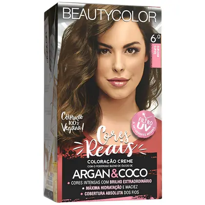Coloração BeautyColor Creme Cabelo Cores Reais  6.0 LOURO ESCURO