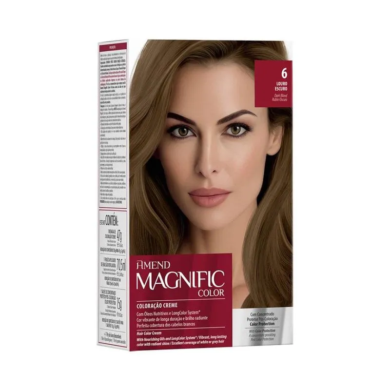 KIT COLORAÇÃO AMEND MAGNIFIC COLOR 6.0 LOURO ESCURO