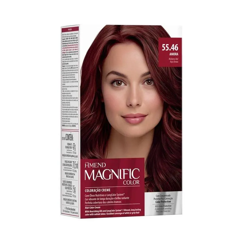 KIT COLORAÇÃO AMEND MAGNIFIC COLOR 55.46-Amora