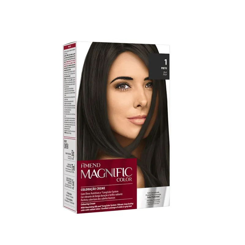 KIT COLORAÇÃO AMEND MAGNIFIC COLOR 1.0 Preto