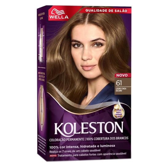 TINTA DE CABELO KOLESTON 61 Louro Cinza Escuro