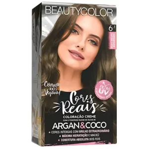Coloração BeautyColor Creme Cabelo Cores Reais  6.1 LOURO ACINZENTADO