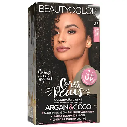 Coloração BeautyColor Creme Cabelo Cores Reais 4.0  CASTANHO NATURAL