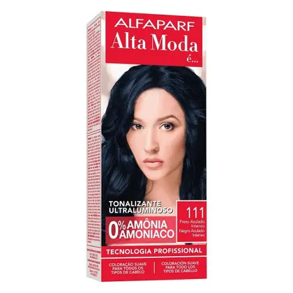 Tonalizante Alta Moda  Preto Azulado 111 120G Alfaparf 0% amonia