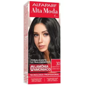 Tonalizante Alta Moda 30 Castanho Escuro  120G Alfaparf 0% amonia