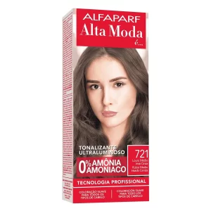 Tonalizante Alfaparf Alta Moda Louro Médio Irisé Cinza 721- 0% Amonia  120g