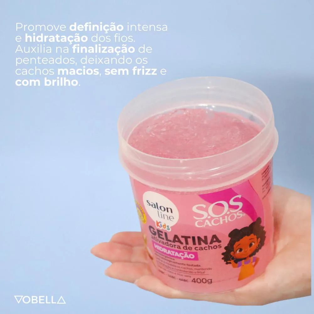 Gelatina SOS Cachos Kids Hidratação Salon Line 400g - Imagem 4
