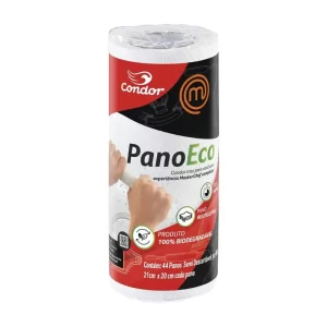 Pano Multiuso Reutilizável em Rolo Branco MasterChef Condor Eco Sustentável 44 Unidades