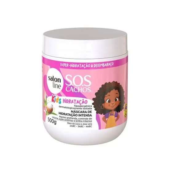 Kids Máscara de hidratação Intensa SOS Cachos Hidratação Salon Line 500g