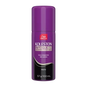 Retoque Instantâneo Koleston Spray Preto Sem Amônia 100ml