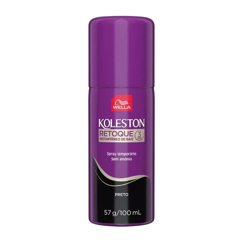Retoque Instantâneo Koleston Spray Preto Sem Amônia 100ml