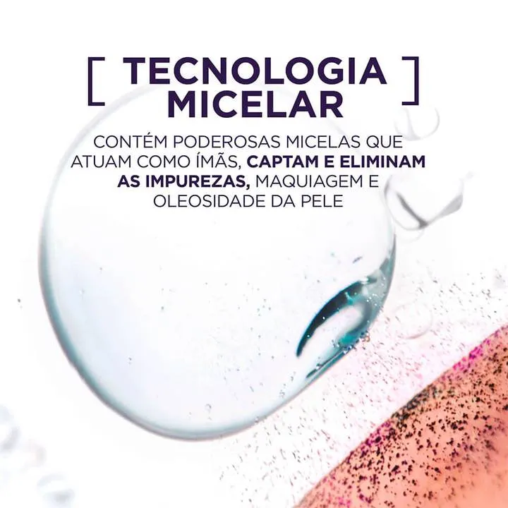 Água Micelar L'Oréal Paris Solução de Limpeza Facial 5 em 1 100ml - Imagem 4