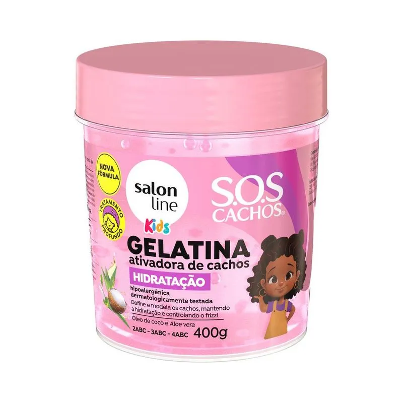 Gelatina SOS Cachos Kids Hidratação Salon Line 400g
