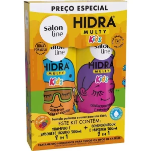 Kit Shampoo 300ML + Condicionador 300ML Hidra Multy Kids Salon Line