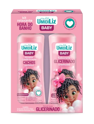 kids Kit Muriel Umidiliz (Sabonete+Ativador) Baby Rosa 150ml + 150ml