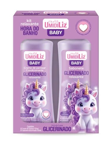 kids Kit Muriel Umidiliz (Sabonete+Creme De Pentear) Baby Lavanda 150ml + 150ml