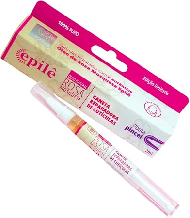 Caneta Epile Reparadora de Cutículas Rosa Mosqueta Óleo Natural