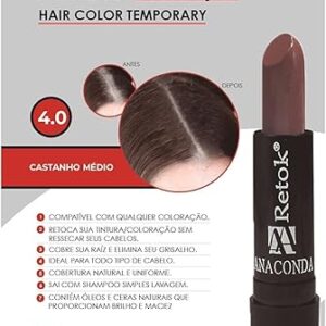 Retoque De Raiz Capilar Stick Anaconda 4g Castanho Médio 4.0