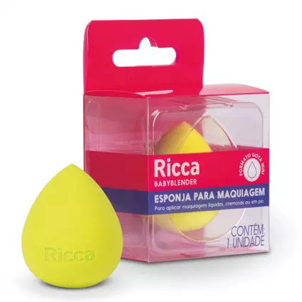 Esponja Make Babyblender Mini  RICCA 1 unidade Cor Amarela