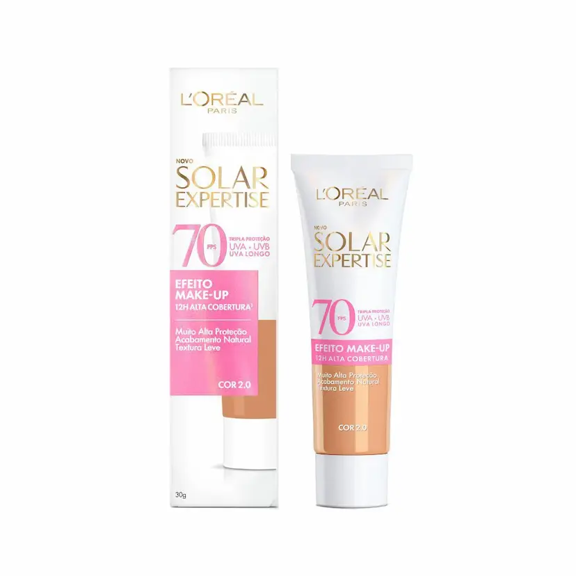 Protetor Solar Facial L’Oréal Paris Solar Expertise Efeito Make Up FPS 70 - 30gramas