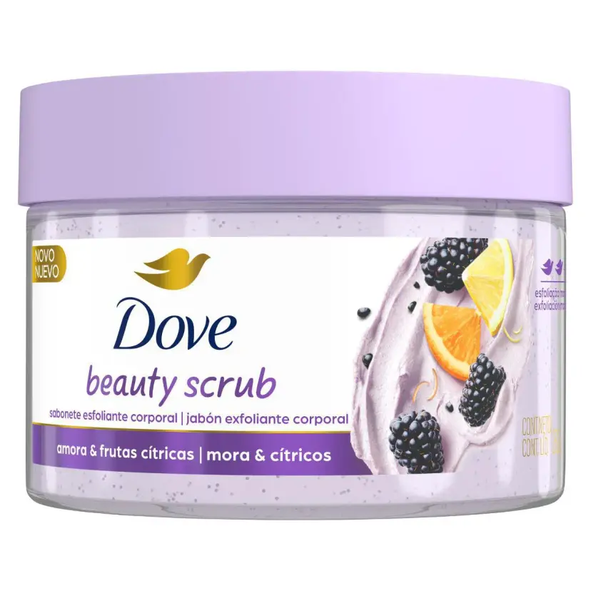 Dove Beauty Scrub Sabonete Esfoliante Amora e Frutas Cítricas 280g