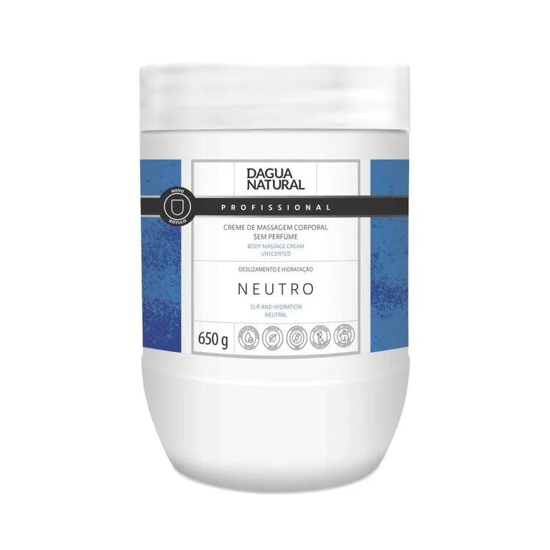 Creme de Massagem D'agua Natural Neutro 650g