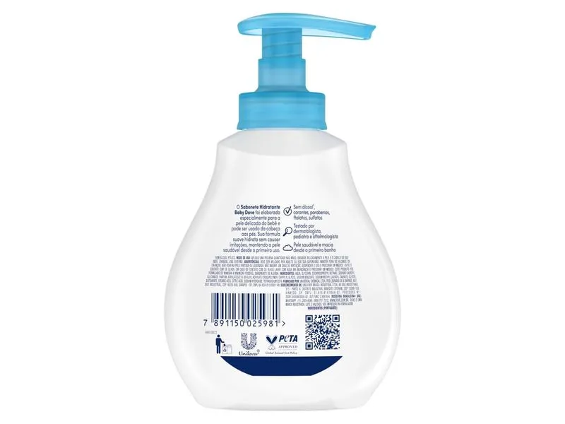 Sabonete Líquido Baby Dove Hidratação Enriquecida 200ml kids - Imagem 2